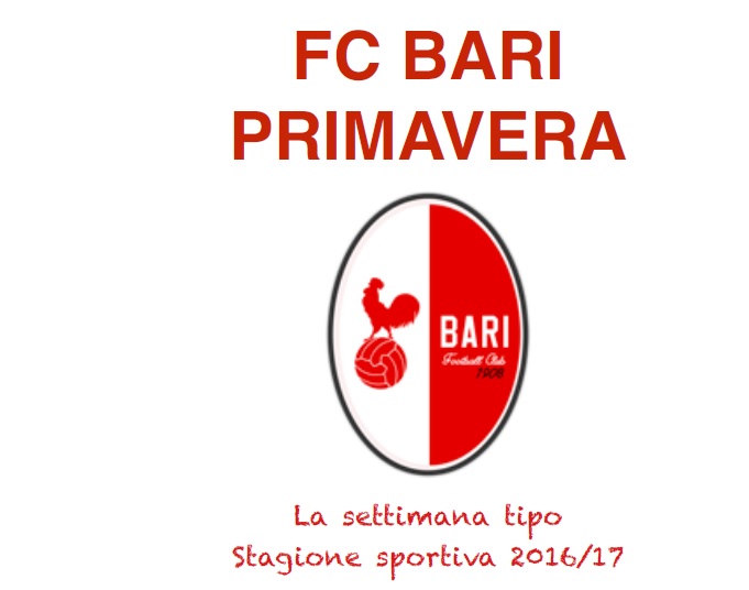Struttura Microciclo Fc Bari Primavera