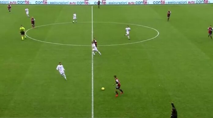 Fase offensiva sistema di gioco 1-4-3-3: la rotazione in catena Intermedio–Esterno basso–Ala