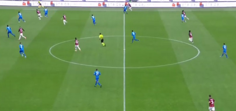 Contrapposizioni e sviluppi fra sistemi di gioco: Fase offensiva 1-4-2-3-1 vs 1-4-3-3 (Soluzione 2)